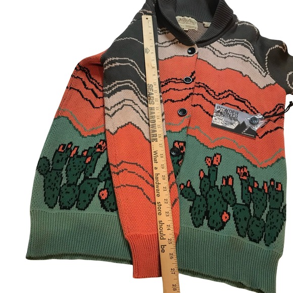 Powder River Outfitters Southwestern Desert Cactus Collar Cardigan Sweater L - Picture 8 of 16